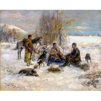 РЕПРОДУКЦИИ НА КАРТИНИ След лов (1910)